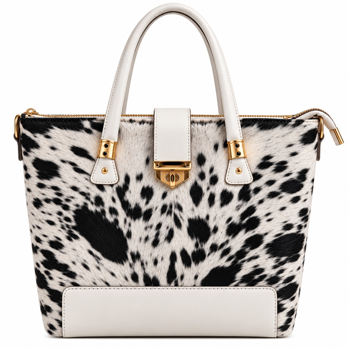 Classic Cowhide Leather Tote Bag